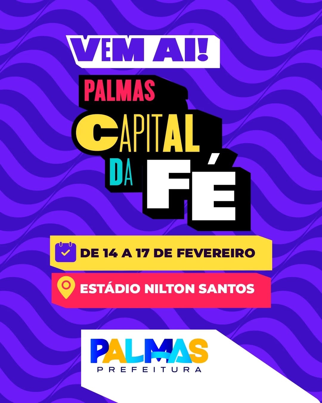 Prefeitura de Palmas anuncia retorno do Capital da Fé com Isadora Pompeo, Luciano Camargo, Pe. Fábio de Melo e outras atrações nacionais