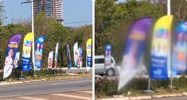 Após polêmica, Palmas proíbe bandeiras de candidatos nas rotatórias por atrapalhar motoristas