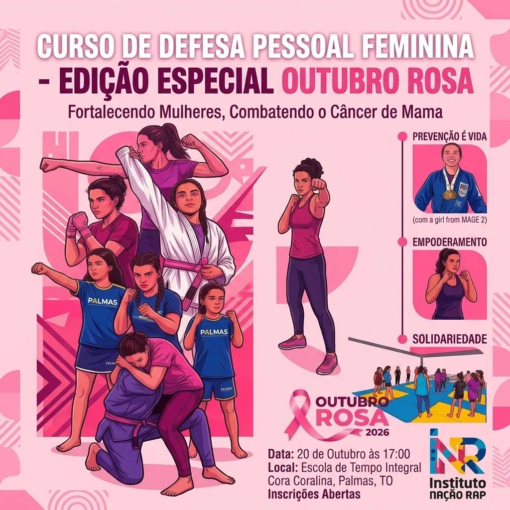 Escola de Palmas oferece aula gratuita de defesa pessoal para meninas de 8 a 18 anos